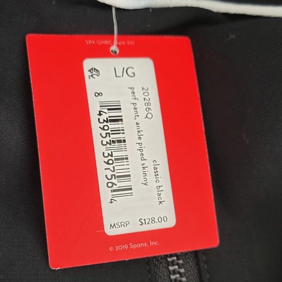 SPANX the perfect pants ankle piped skinny petite Sz L NEW - Picture 8 of 8